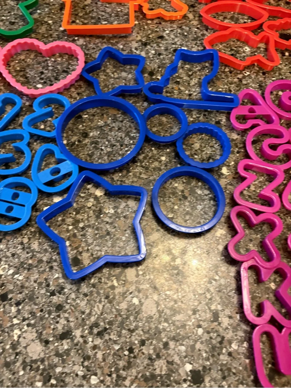 Wilton Colorful Assorted Cookie & Craft Cutters Holiday Letters Plastic
